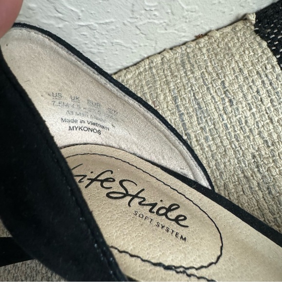 LifeStride Mykonos Peeptoe Heels in Shimmery Navy - Picture 7 of 8